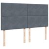 vidaXL Ottoman bed met matrassen en LED's 160x200cm fluweel