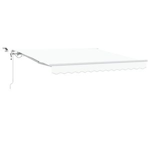 vidaXL Uitschuifbare luifel Wit 300 x 250 cm Polyester