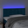 vidaXL Hoofdbord LED 80x5x78/88 cm fluweel donkerblauw