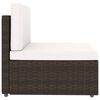 vidaXL 4-delige Loungeset poly rattan bruin