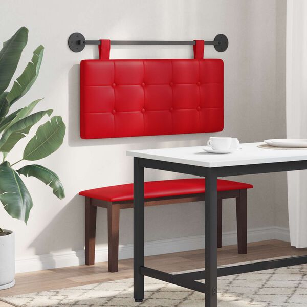 vidaXL Hangend Hoofdeinde Wandgemonteerd Rood 100 x 55 x 5 cm Nep Leer