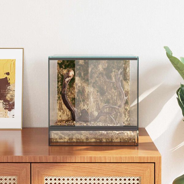 vidaXL Terrarium met opslag Doorzichtig 30 x 30 x 30 cm Glas