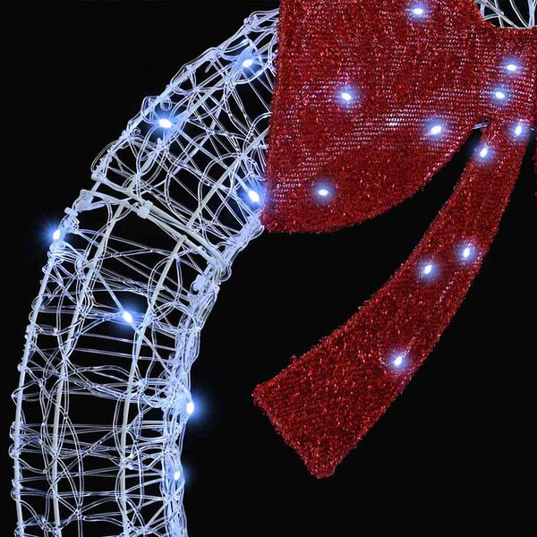 vidaXL Krans met 80 LED Koudwit 90 cm Acryl