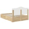 vidaXL Bedframe met hoofdeinde Sonoma Eiken 140 x 200 cm Bewerkt hout