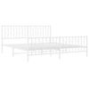 vidaXL Bedframe met hoofd- en voeteneinde metaal wit 180x200 cm