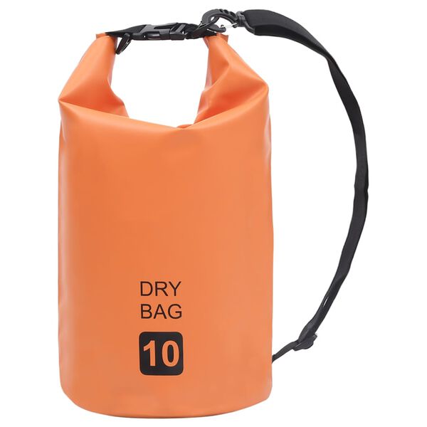 vidaXL Drybag 10 L PVC oranje