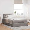 vidaXL Ottoman bed met matras 120x190 cm stof taupe