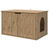 vidaXL Kattenhuis Ambachtelijk eiken 85 x 55 x 50,5 cm Bewerkt hout