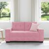 vidaXL | Loveseat | met kussen Roze Fluweel