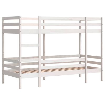 vidaXL - Stapelbed - Wit - Massief grenenhout - 75x190 cm | Leen Bakker