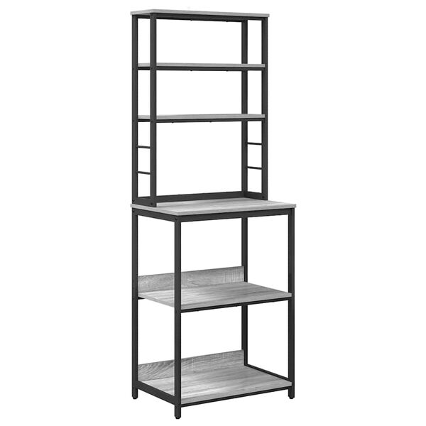 vidaXL Keukenplank Grijs Sonoma 60 x 40 x 168 cm Bewerkt hout