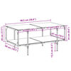 vidaXL Salontafel met transparant glazen blad 98,5x50x45 cm staal