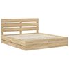 vidaXL Bedframe met lade Sonoma Eiken 200 x 200 cm Ingenieurshout