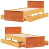 vidaXL Bedframe zonder matras met hoofdbord grenenhout bruin 100x200cm