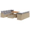 vidaXL Tuinbankenset 11 st Beige poly rattan