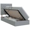 vidaXL Opslag bed met matras met opslag Lichtgrijs 100 x 200 cm Stof