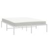 vidaXL Bedframe metaal wit 140x200 cm
