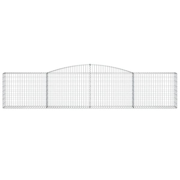 vidaXL Schanskorven 7 st gewelfd 400x30x80/100 cm ijzer