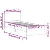 vidaXL Bedframe met hoofdbord en LED-verlichting wit 90x200 cm
