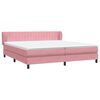vidaXL Boxspring met matrassen fluweel roze 180x210 cm