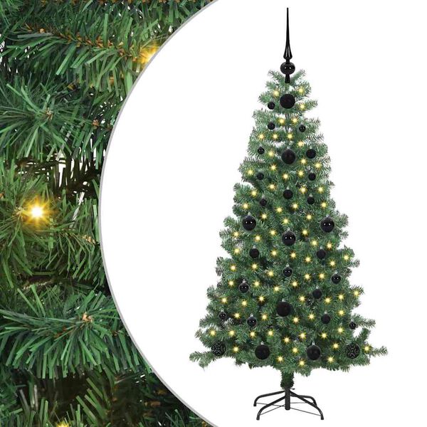 vidaXL Kerstboom met 150 LED met standaard Groen 120 cm PVC