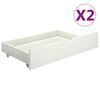 vidaXL Bedframe met 2 lades massief grenenhout wit 160x200 cm