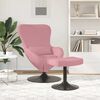 vidaXL Egg Chair met Voetsteun Roze 63 x 73 x 90 cm Fluweel