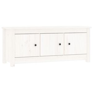 vidaXL Schoenenkast 110x38x45,5 cm massief grenenhout wit