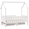 vidaXL Kinderbedframe met lades 70x140 cm massief grenenhout