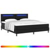 vidaXL Boxspringbed met hoofdeinde Zwart 180 x 200 cm Kunstleer