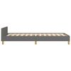 vidaXL Bedframe zonder matras 90x190 cm stof donkergrijs