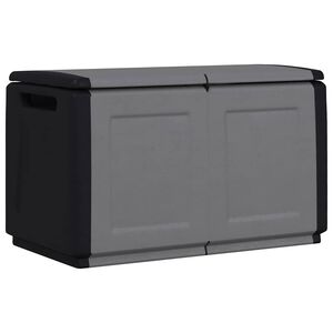 vidaXL Tuinbox 230 L 96x53x57 cm donkergrijs en zwart