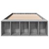 vidaXL Bedframe bewerkt hout grijs sonoma eikenkleurig 90x190 cm