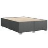 vidaXL Boxspring met matras stof donkergrijs 160x200 cm