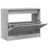 vidaXL Schoenenkast 80x34x63 cm bewerkt hout grijs sonoma eikenkleurig