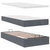 vidaXL Ottoman bed met matrassen en LED's 160x200cm fluweel