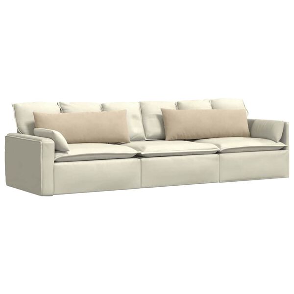 vidaXL Sofa Kussens 2 stuks Crème 120 x 40 cm Stof
