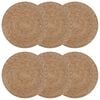 vidaXL Zeegroene placemats 6 st Naturel 100% Zeegras