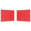vidaXL Party Tent Zijwand 2 st 300 x 195 cm Rood PE en staal
