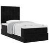 vidaXL Ottoman bed met matrassen 90x190cm fluweel zwart