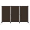 vidaXL Kamerscherm met 3 panelen 260x180 cm bruin