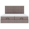 vidaXL Ottoman bed met matrassen 200x200cm stof taupe