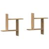 vidaXL Wandschappen 2 st 50x12x50 cm bewerkt hout artisanaal eiken
