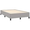 vidaXL Boxspring met matras stof lichtgrijs 120x190 cm