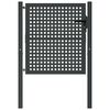 vidaXL Tuinpoort Antraciet 100x100 cm Staal