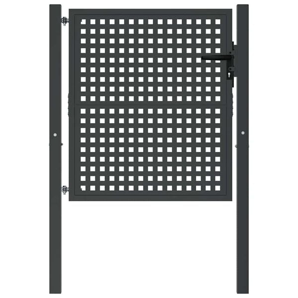 vidaXL Tuinpoort Antraciet 100x100 cm Staal