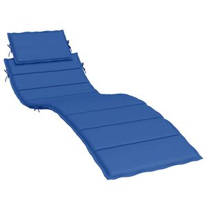vidaXL Ligbedkussen 186x58x4 cm oxford stof koningsblauw