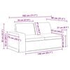 vidaXL Bank 2 pcs Donkergrijs 182 x 80 x 82 cm Stof