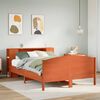 vidaXL Bed met boekenkast zonder matras grenenhout wasbruin 160x200 cm