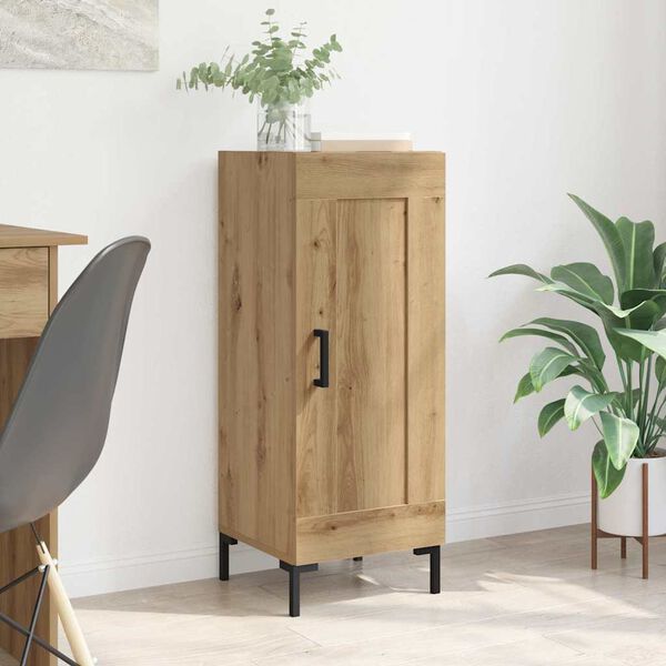 vidaXL Dressoir Olden Artisan Eiken 34,5 x 34 x 90 cm